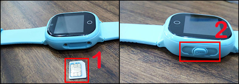 Gắn SIM v&agrave; khởi động đồng hồ